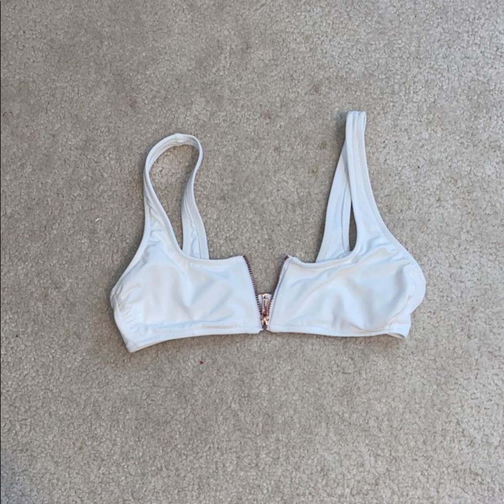 zip up bikini top